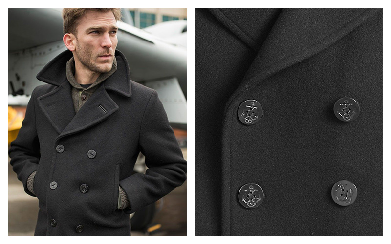 Pea coat buttons