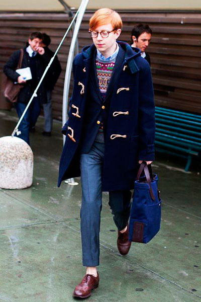 Duffle coat and preppy style