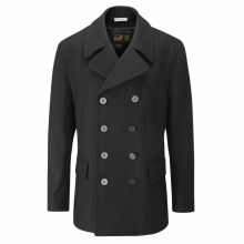Pea coats and reefers Churchill Reefer Pea Coat 7690 Black