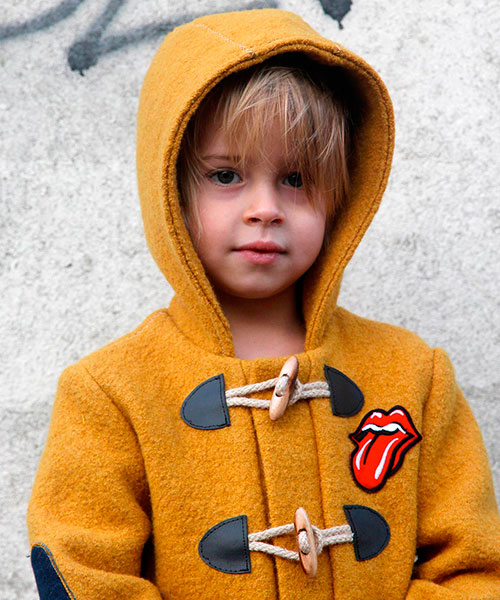 Children's duffle coat with embroidery